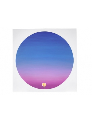 Sky Blue Pink Lithograph (Canvas)